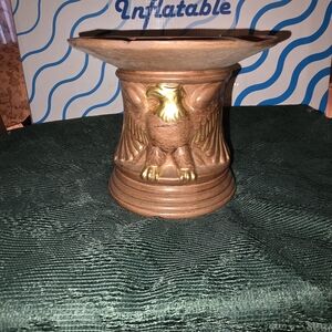 Elegant Bronze and Gold Eagle Pedestal